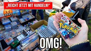 XXL Flohmarkt  harte Verhandlungen und Pokemon Schatz... ( LIVE)