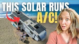 RV Solar System Runs A/C! Our Solar Install & Costs