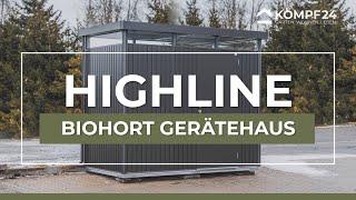 Gerätehaus Montage | Biohort Highline