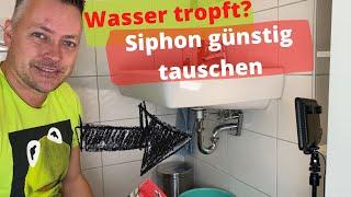 Ablauf und  Siphon / Sifon einfach wechseln! Wasser tropft