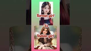 Korean girl vs Indian girl/gown/necklace /#cute #viralvideo