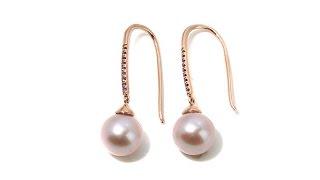 Imperial Pearls Pink Cultured Pearl Drop Earrings