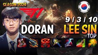 T1 Doran LEE SIN vs KARMA Top - Patch 14.23 KR Ranked | lolrec