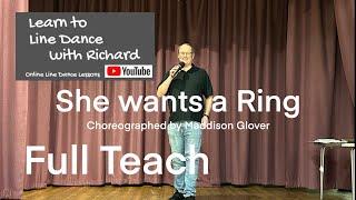 IMPROVER LINE DANCE LESSON 51 - She wants a Ring - Part 1 - Full Teach