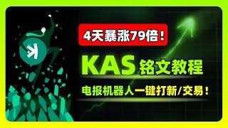 四天大涨79倍，KAS铭文打新交易教程（电报机器人