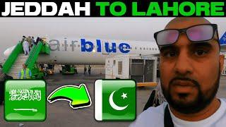 Jeddah To Lahore Full Journey | AIRBLUE Takeoff, Meal and Landing | Lahore To Jhelum Private Car