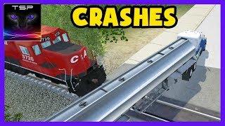 BeamNG drive - TRAIN vs Cars, Trucks & Buses - EXTREME Train CRASHES