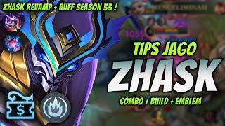 CARA MAIN ZHASK REVAMP + BUFF ! BUILD & EMBLEM ZHASK TERBARU 2024 ! | ZHASK MID LANE GAMEPLAY