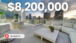 Touring a MIAMI PENTHOUSE w/ PRIVATE POOL + ROOFTOP TERRACE & the BEST views in Brickell?!