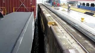 Onboard a Panamax Ship Transiting the Panama Canal