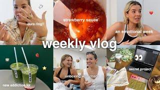 weekly vlog  an emotional few weeks, new projects, blood test results + oura ring unboxing!!