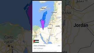 Lebanon & Palestine Vs Israel land area size comparison #shorts #mapping #map #country_comparison