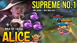 ALICE BEST BUILD 2024 | BUILD TOP GLOBAL ALICE GAMEPLAY | MOBILE LEGENDS