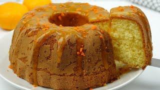 Sponge Cake With Orange Sauce! Easy Recipe