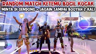 RANDOM MATCH KETEMU BOCIL KOCAK !!! MINTA DI GENDONG DAN DIJAGAIN SAMPAI BOOYAH 2 KALI - FREE FIRE