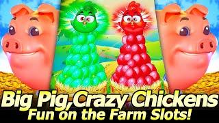 Fun on the Farm! NEW Big Pig slot by Everi and Crazy Chickens slot by Aristocrat in Las Vegas!