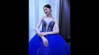 Blue beading quinceanera dress #quinceanera dress #missuniverse