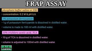 Ferric Reducing Antioxidant Power Assay | FRAP Assay | FRAP Assay For Antioxidant Activity |