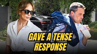 JLo gave a tense response after Ben Affleck moved out of their $60 million mansion amid divorce