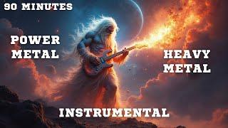 Astral Storm: Epic Instrumental Heavy & Power Metal Mix | 90 Minutes