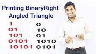 Printing Binary(0,1) Right Angled Triangle in C (HINDI)
