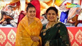 Kajol At North Bombay Sarbojanin Durga Puja | Shemaroo Bollywood Gupshup #kajol #durgapuja