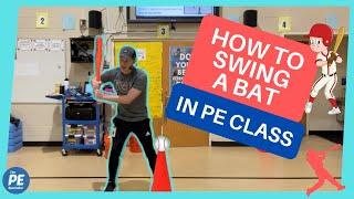 How to Swing a Bat | PE Lesson Intro to Batting Cues |