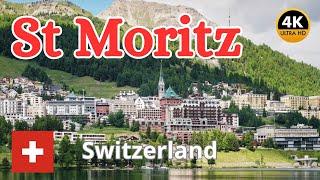 St Moritz, Switzerland  4K Walking Tour - July 2024