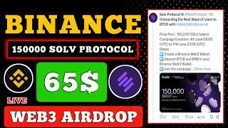 150,000 SOLV Token Airdrop  Solv Protocol x Binance Web3 Wallet  Solv Protocol Price And Supply 