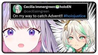 Cecilia chases after Biboo 【Hololive EN】