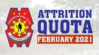 PNP Attrition Quota for 2021 | See the list of requirements