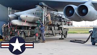 US Air Force. B-52H bombers and cruise missiles during military exercises.