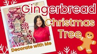 Decorate for Christmas with Me: GINGERBREAD Christmas Tree & how to decorate Christmas Tree