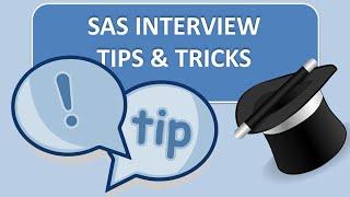 SAS Interview TIPS AND TRICKS | How to Face Interview | Crack any interview