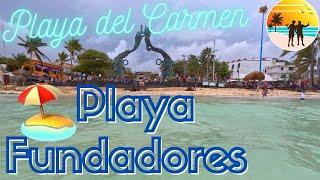 Playa del Carmen , Playa Fundadores, vuelo dron , 22 junio