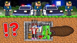 JJ and Mikey Escaped From the Underground Prison in Minecraft Challenge - Maizen JJ and Mikey