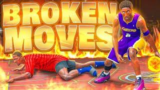 THE 4 MOST BROKEN MOVES ON NBA 2K24! BEST COMP MOVES + HANDCAM ON NBA 2K24!