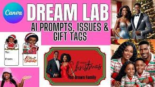 CANVA DREAM LAB | PROMPTS FOR BEGINNERS | MAKE GIFT TAGS |  Dream Lab Series Part 2