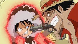 Luffy overpowers Fake Luffy with Conquerors Haki, Chopper follows Fake Luffy