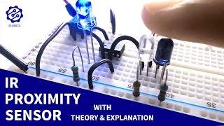 IR Proximity Sensor / Obstacle Detector circuit on Breadboard | LM358 Op-Amp projects