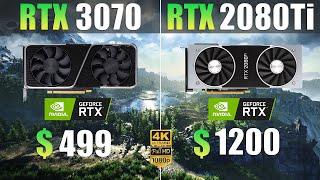 RTX 3070 vs RTX 2080 Ti // Test in 1080p and 4k