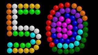 Color Ball Counting - 1-50 - The Kids' Picture Show (Fun & Educational Learning Video)