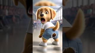 The awkward moment that cute puppy will never forget  #ai #dog #aidog #cute #puppy #cartoon  #aiart