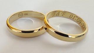 Aros de matrimonio para Jessica y Fritz  /18k yellow gold wedding rings