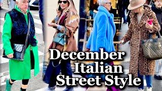 Milan Exclusive Winter Street Style  | The Milanese Most Fashionable Outfit December 2024