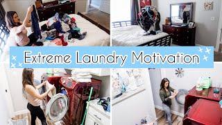 *NEW* EXTREME LAUNDRY DAY | LAUNDRY ROUTINE FOR MOM OF 4 | All Day Laundry | LAUNDRY  MOTIVATION