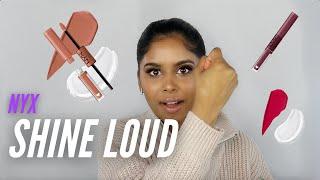 OMG THIS IS AMAZING! | NYX SHINE LOUD HIGH SHINE LIP COLOUR SWATCHES|