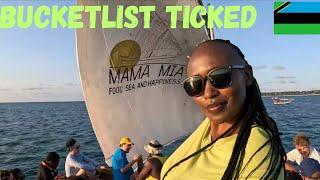 Kenyan Girl First Time Attending a Sunset Cruise In Zanzibar Tanzania 