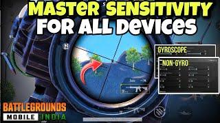 BGMI MASTER sensitivity for All Devices for Gyro & Non Gyro Players | Zero Recoil Sensitivity | PUBG