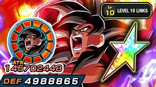 100% AGL LR SSJ3  SSJ4 GOKU LEVEL 10 LINKS SHOWCASE!!!!!!!!!! Dragon Ball Z Dokkan Battle